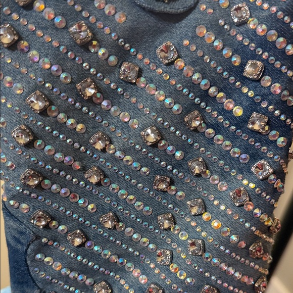 Blue Rhinestone Embellished Boots - Picture 3 of 5